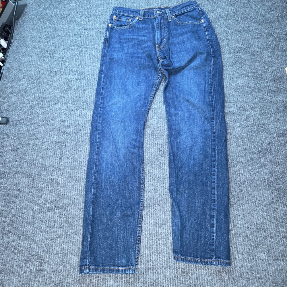 Levi Strauss 505 Regular Fit Jeans‎ Mens 30x30 Medium Wash Straight Leg Denim